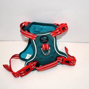 PHOEPET No Pull Dog Harness, TEAL XSMALL Reflective Adjustable Vest with Soft Ha